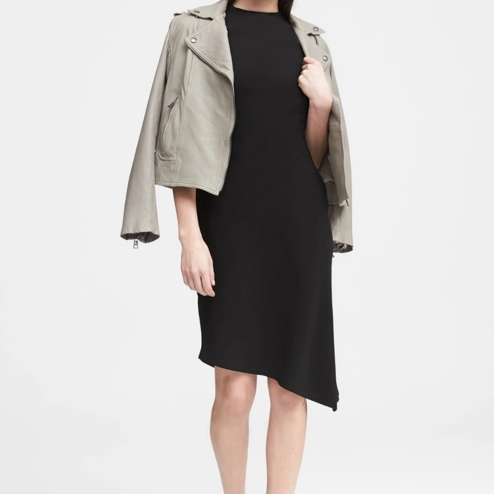 Banana Republic Elegant Black Asymmetrical Dress